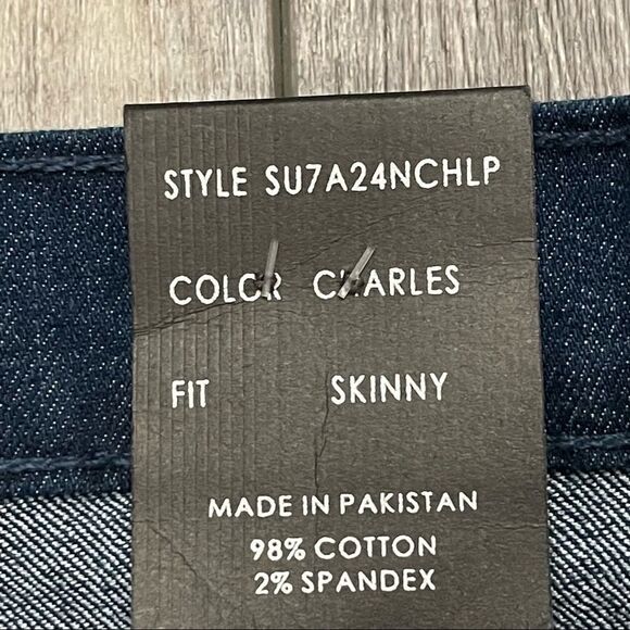 NWT Steve’s Jeans Moto Skinny Jeans Dark Wash Color Is Called Charles Size 16 - Picture 4 of 10